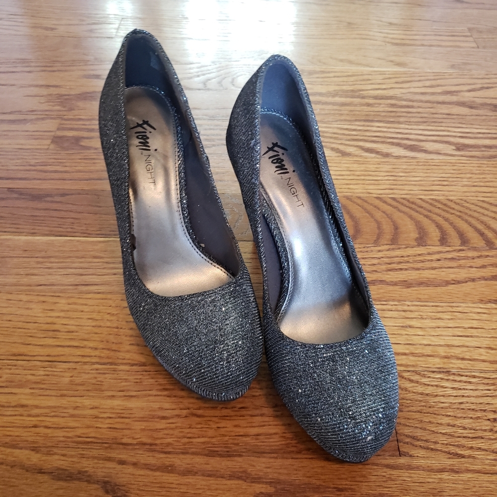 Fioni Night Silver Glitter High Heel Pumps